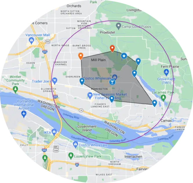 service area map example